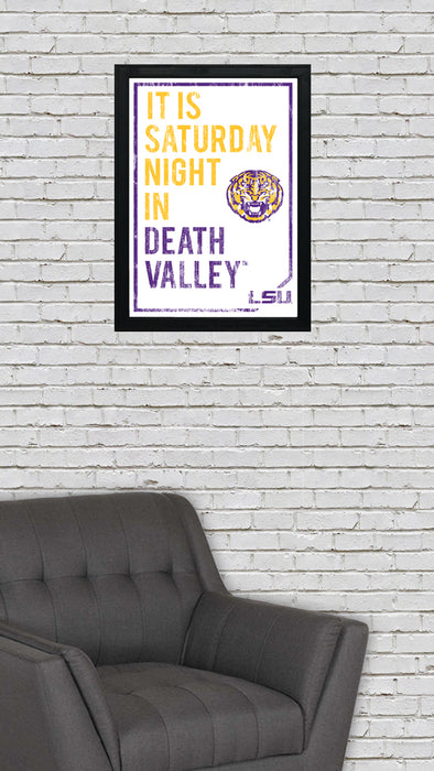 Limited Edition LSU Tigers Poster - It Is Saturday Night In Death Valley Art Print 13x19"
