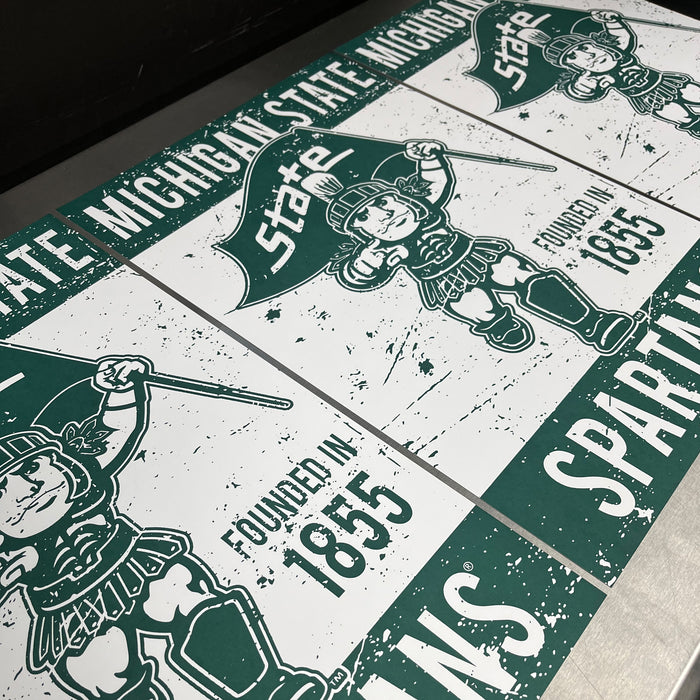 Limited Edition Michigan State Sparty Mascot Poster - Gifts for Mich State Spartans Fans - Poster Art Print 13x19"