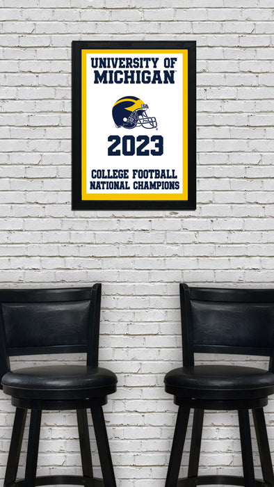Limited Edition 2023 College Football National Champions Michigan Wolverines Poster - Gifts for Michigan Fans - 13x19"