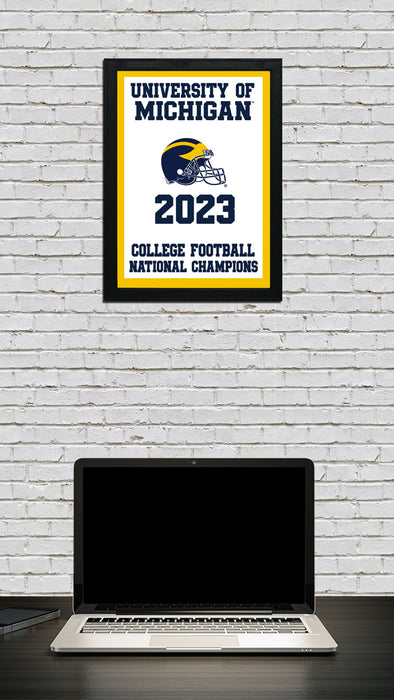 Limited Edition 2023 College Football National Champions Michigan Wolverines Poster - Gifts for Michigan Fans - 13x19"
