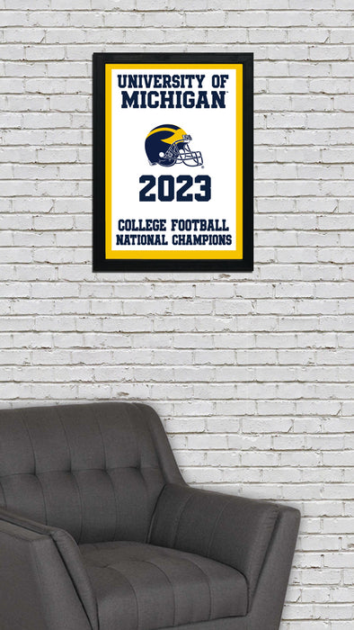 Limited Edition 2023 College Football National Champions Michigan Wolverines Poster - Gifts for Michigan Fans - 13x19"