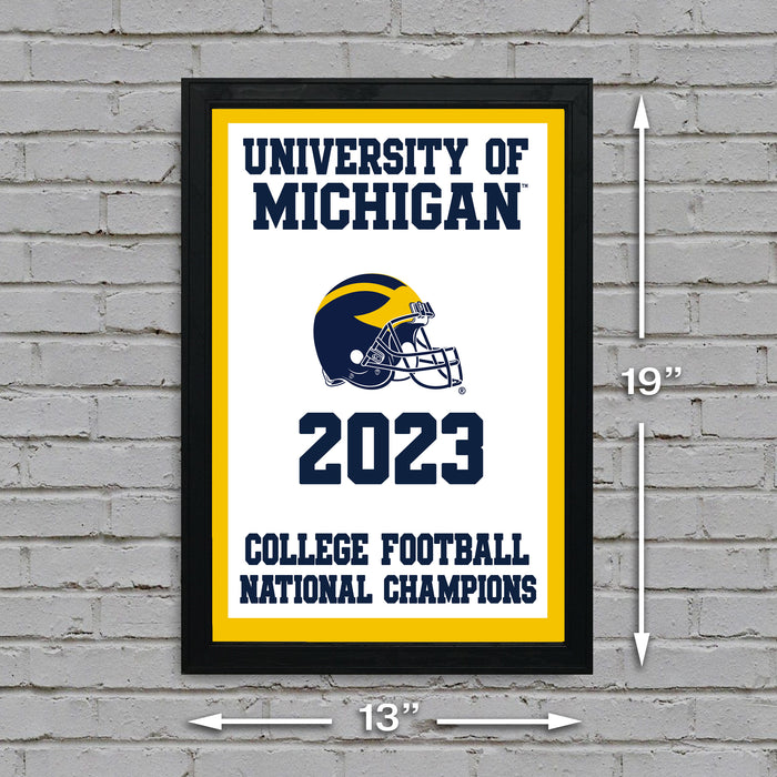 Limited Edition 2023 College Football National Champions Michigan Wolverines Poster - Gifts for Michigan Fans - 13x19"