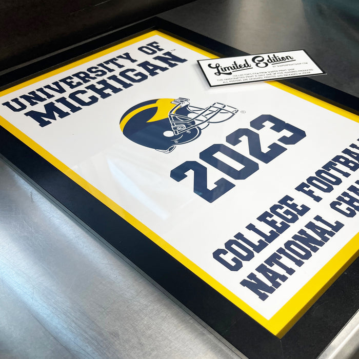 Limited Edition 2023 College Football National Champions Michigan Wolverines Poster - Gifts for Michigan Fans - 13x19"
