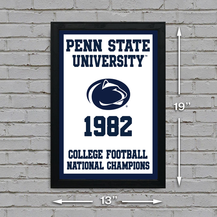 Limited Edition 1982 Penn State College Football National Championship Poster - Nittany Lions Print Art - 13x19"