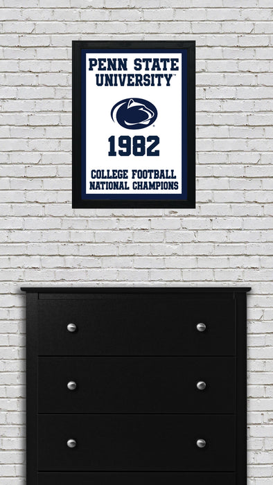 Limited Edition 1982 Penn State College Football National Championship Poster - Nittany Lions Print Art - 13x19"