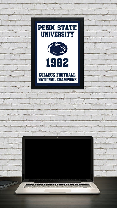 Limited Edition 1982 Penn State College Football National Championship Poster - Nittany Lions Print Art - 13x19"