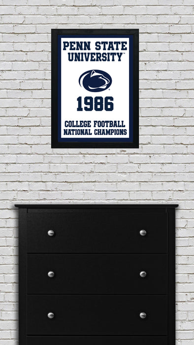 Limited Edition 1986 Penn State College Football National Championship Poster - Nittany Lions Print Art - 13x19"