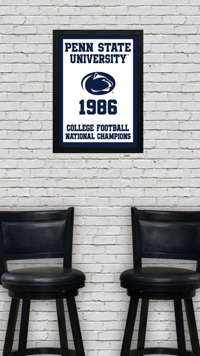 Limited Edition 1986 Penn State College Football National Championship Poster - Nittany Lions Print Art - 13x19"