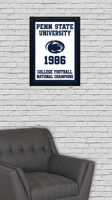 Limited Edition 1986 Penn State College Football National Championship Poster - Nittany Lions Print Art - 13x19"