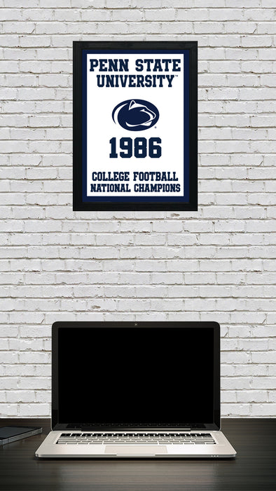 Limited Edition 1986 Penn State College Football National Championship Poster - Nittany Lions Print Art - 13x19"