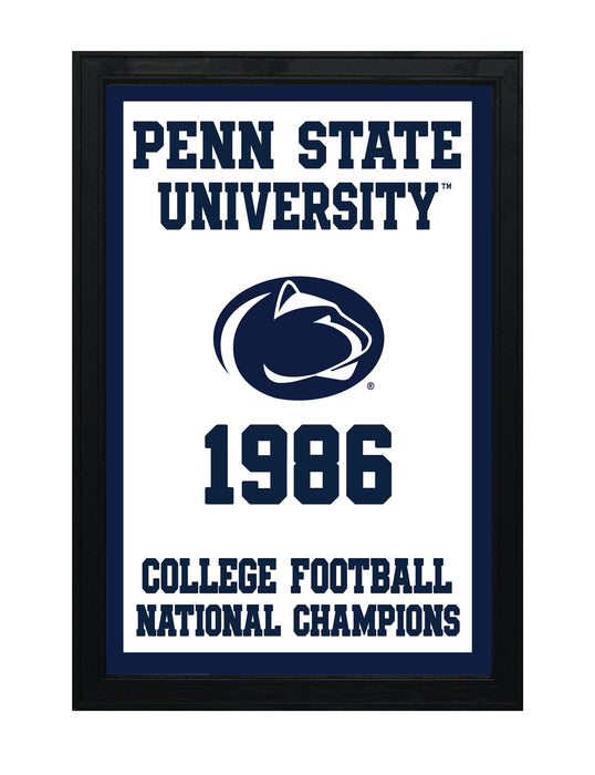 Limited Edition 1986 Penn State College Football National Championship Poster - Nittany Lions Print Art - 13x19"
