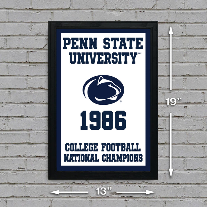 Limited Edition 1986 Penn State College Football National Championship Poster - Nittany Lions Print Art - 13x19"