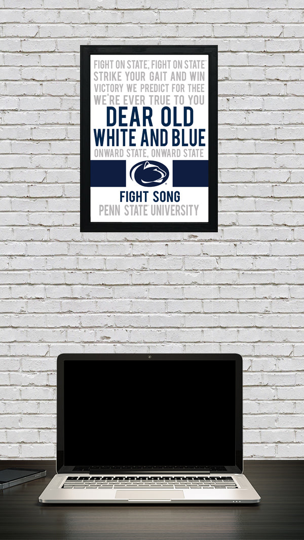 Limited Edition Penn State Fight Song Poster - Fight On State Print Art - 13x19"