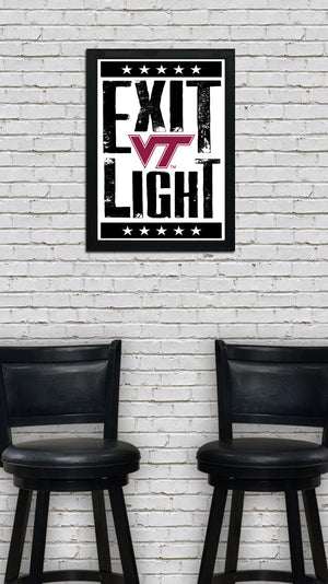 Limited Edition Virginia Tech Exit Light Letterpress Poster Art Print