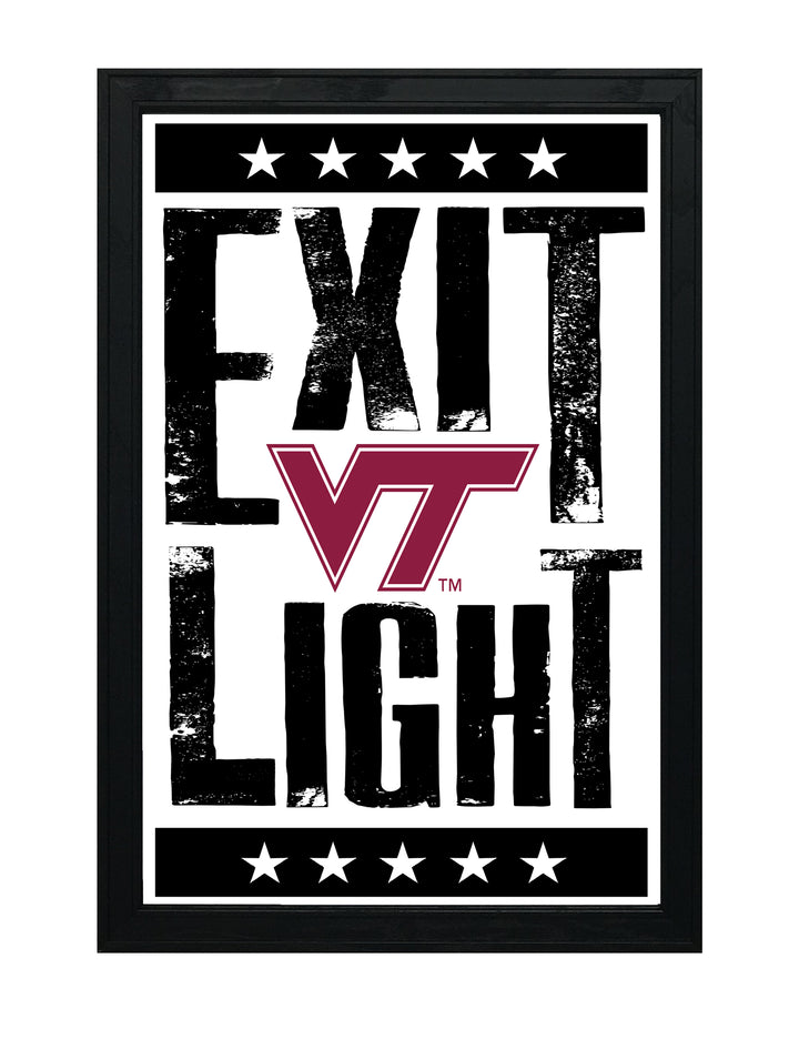 Limited Edition Virginia Tech Exit Light Letterpress Poster Art Print