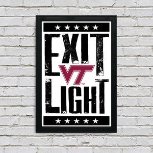 Limited Edition Virginia Tech Exit Light Letterpress Poster Art Print