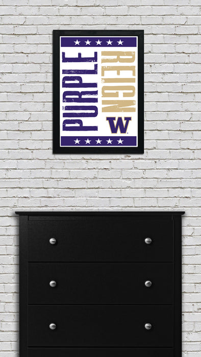 Limited Edition Washington Huskies Purple Reign Poster - Letterpress Print Art - 13x19"