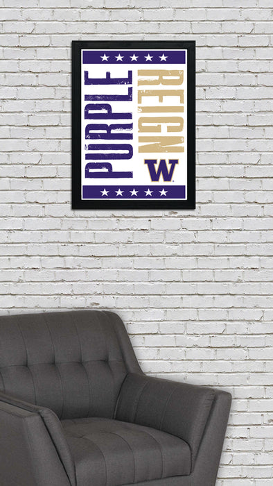 Limited Edition Washington Huskies Purple Reign Poster - Letterpress Print Art - 13x19"
