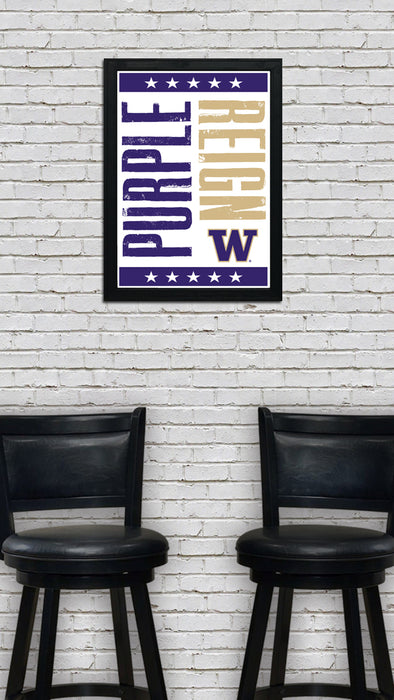 Limited Edition Washington Huskies Purple Reign Poster - Letterpress Print Art - 13x19"