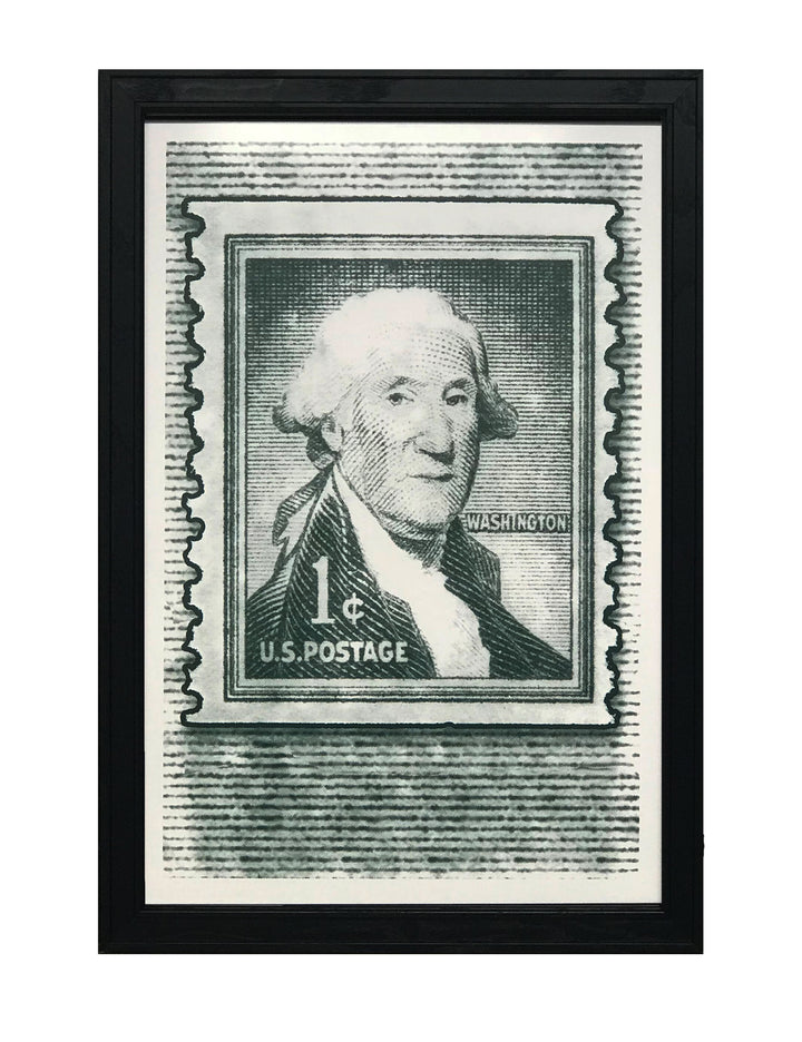 Limited Edition George Washington Poster - Postage Stamp Art - 13x19"