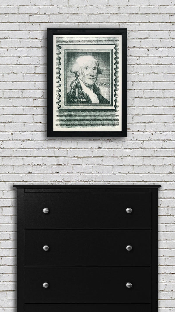 Limited Edition George Washington Poster - Postage Stamp Art - 13x19"