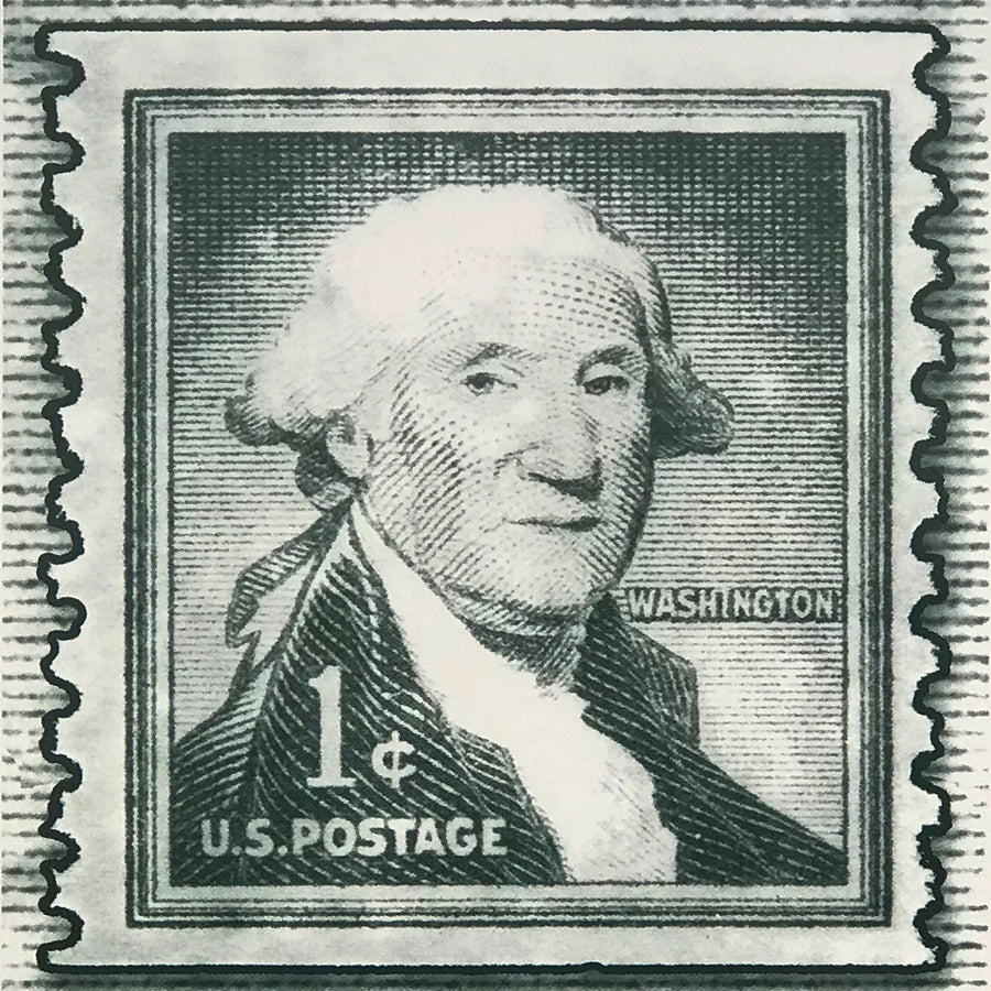 Limited Edition George Washington Poster - Postage Stamp Art - 13x19"