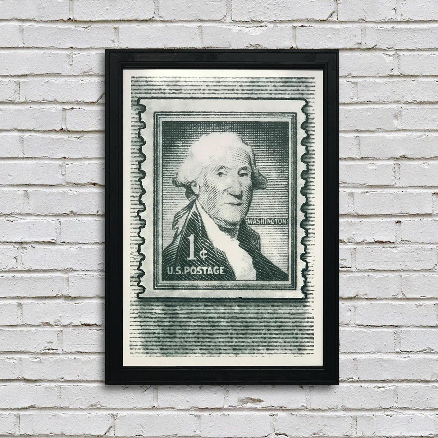Limited Edition George Washington Poster - Postage Stamp Art - 13x19"