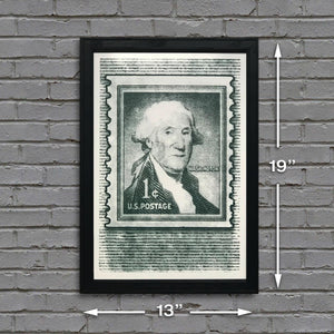 Limited Edition George Washington Poster - Postage Stamp Art - 13x19"