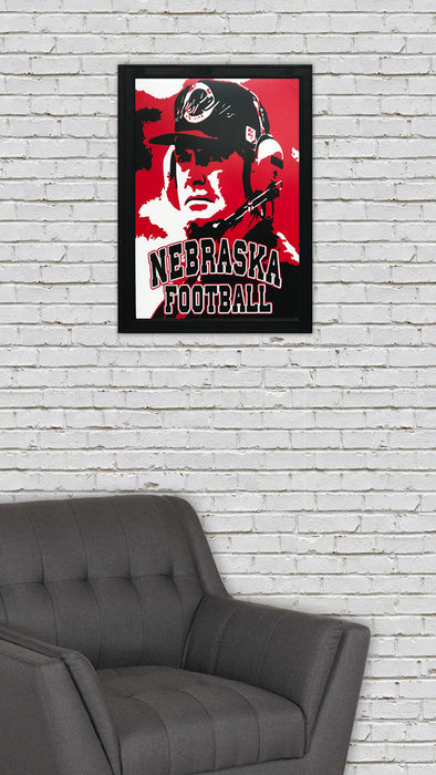 Limited Edition 1990's Tom Osborne Nebraska Cornhuskers Poster Art - 13x19"