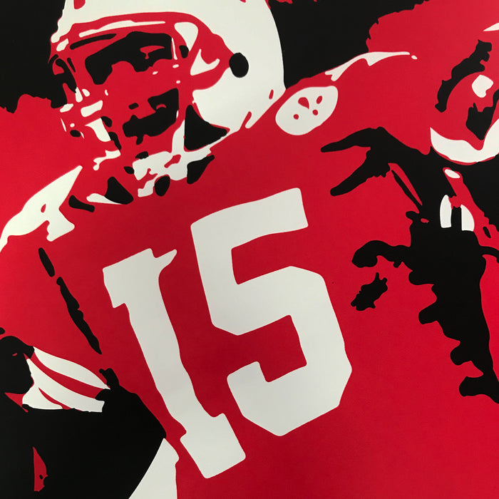 Limited Edition 1990's Tommie Frazier Nebraska Cornhuskers Poster Art - 13x19"