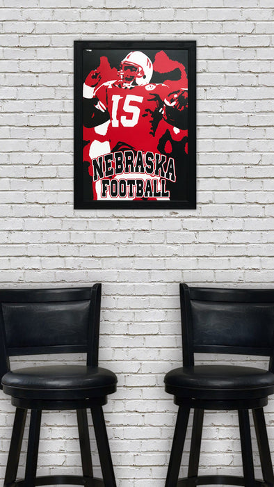 Limited Edition 1990's Tommie Frazier Nebraska Cornhuskers Poster Art - 13x19"