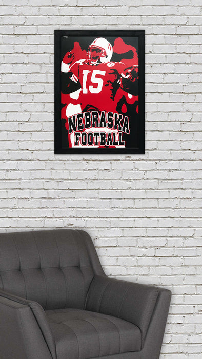 Limited Edition 1990's Tommie Frazier Nebraska Cornhuskers Poster Art - 13x19"