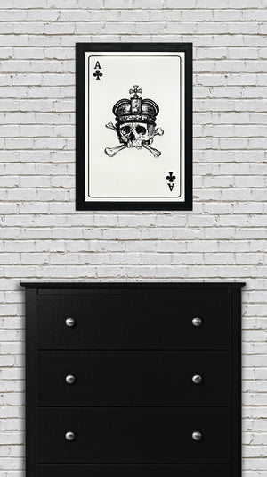 Limited Edition Ace of Clubs Poster Art Print - 13x19"
