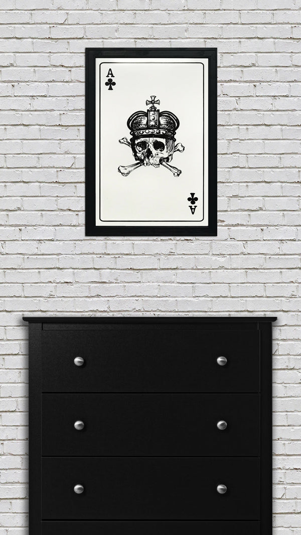 Limited Edition Ace of Clubs Poster Art Print - 13x19"
