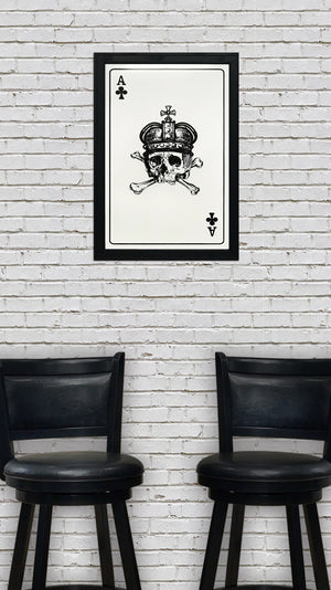 Limited Edition Ace of Clubs Poster Art Print - 13x19"