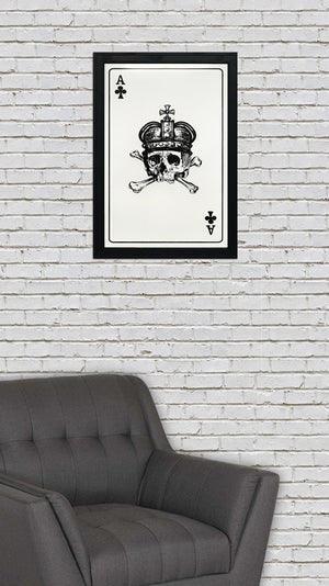 Limited Edition Ace of Clubs Poster Art Print - 13x19"