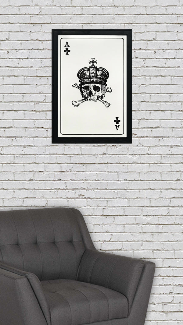 Limited Edition Ace of Clubs Poster Art Print - 13x19"