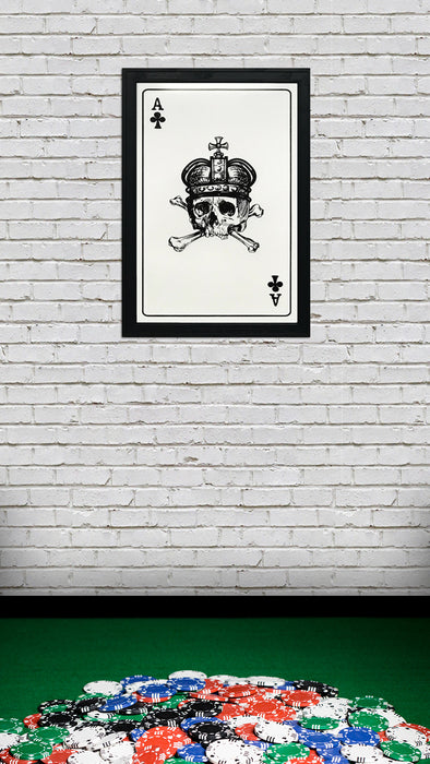 Limited Edition Ace of Clubs Poster Art Print - 13x19"