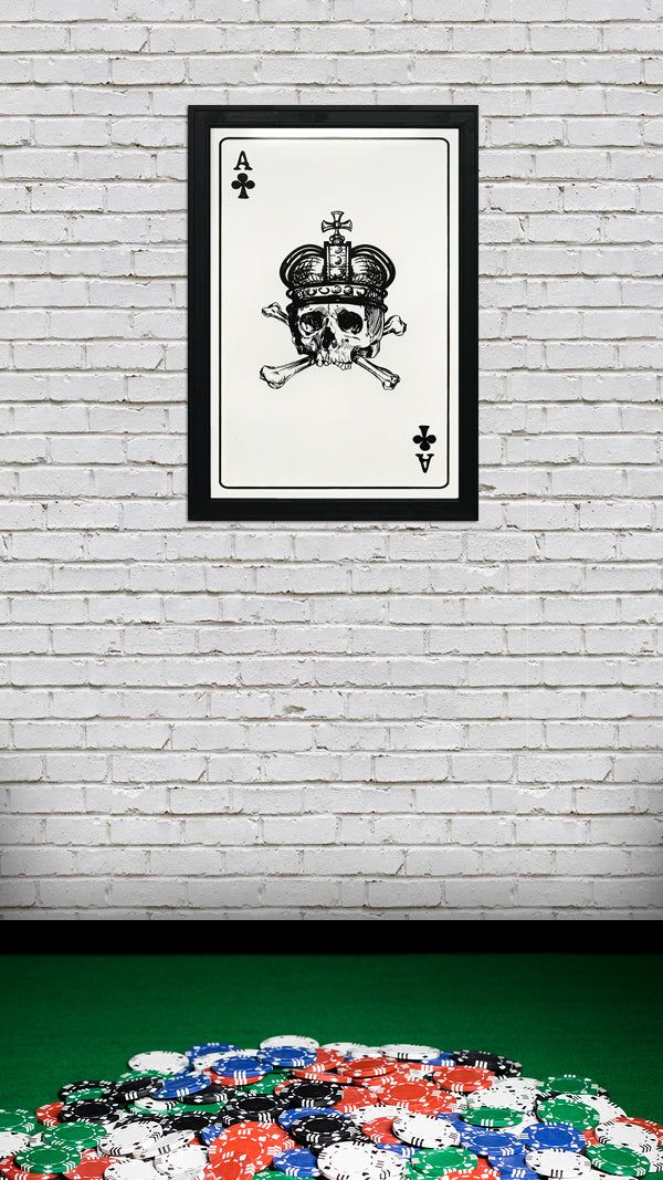 Limited Edition Ace of Clubs Poster Art Print - 13x19"