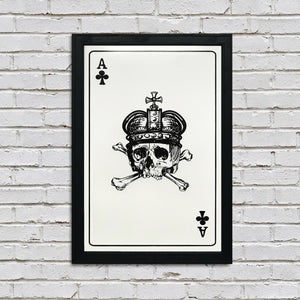 Limited Edition Ace of Clubs Poster Art Print - 13x19"
