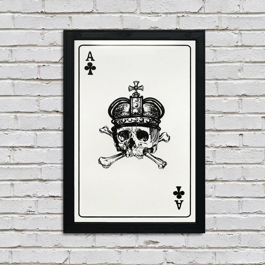 Limited Edition Ace of Clubs Poster Art Print - 13x19"