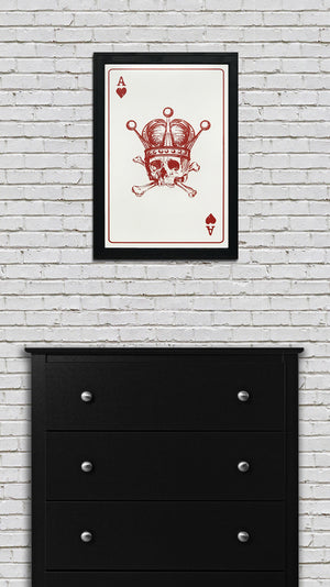 Limited Edition Ace of Hearts Art Print / Poster - 13x19"