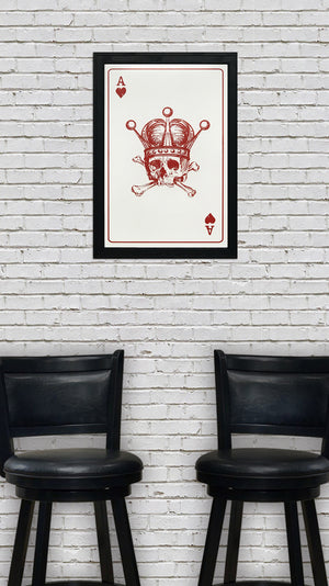 Limited Edition Ace of Hearts Art Print / Poster - 13x19"