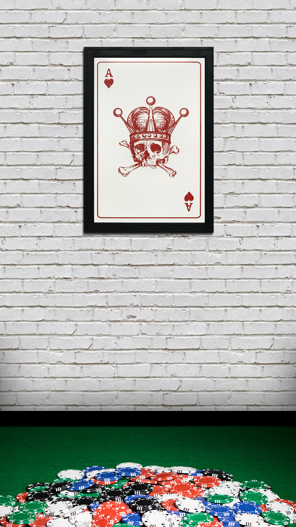 Limited Edition Ace of Hearts Art Print / Poster - 13x19"