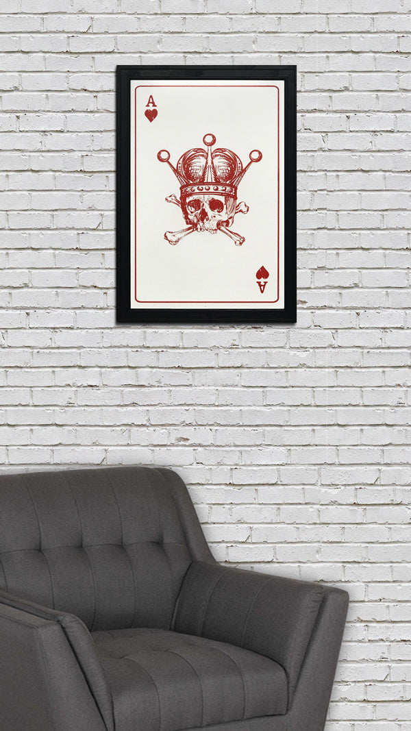 Limited Edition Ace of Hearts Art Print / Poster - 13x19"