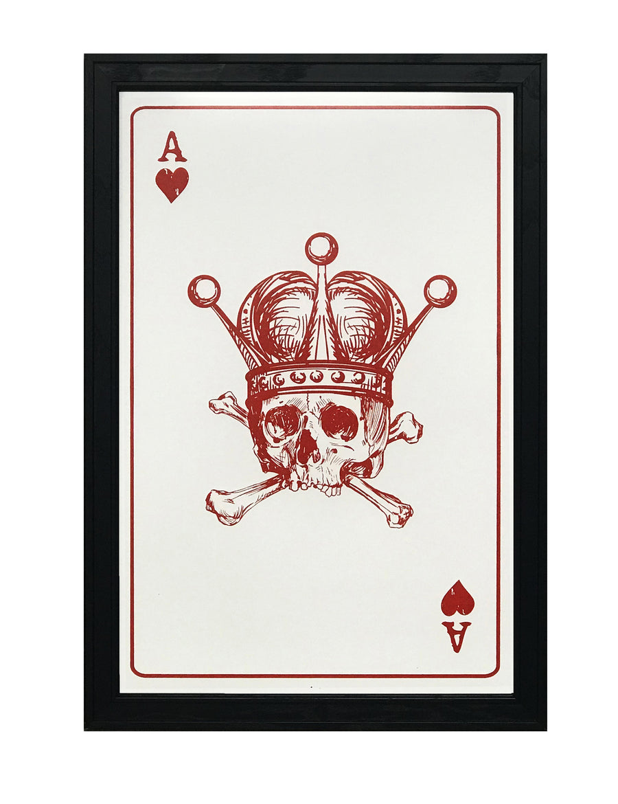 Limited Edition Ace of Hearts Art Print / Poster - 13x19"