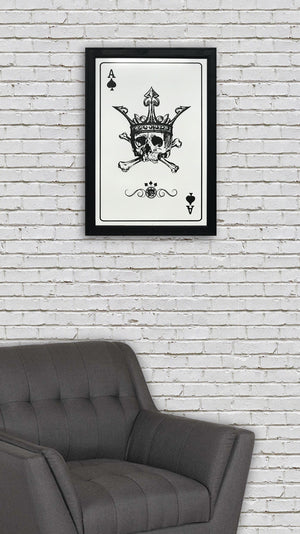 ace of spades poker player game room