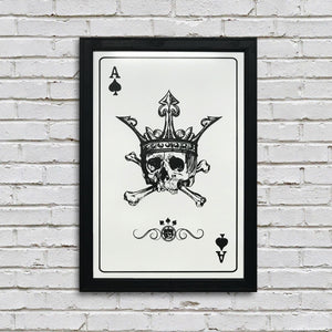 Limited Edition Royal Flush Complete Set Skeleton Card Art Prints / Posters - 13x19"