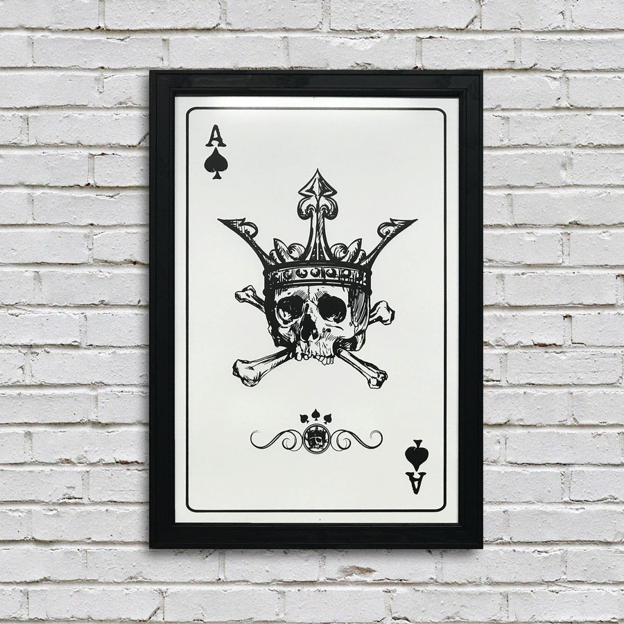 Limited Edition Royal Flush Complete Set Skeleton Card Art Prints / Posters - 13x19"