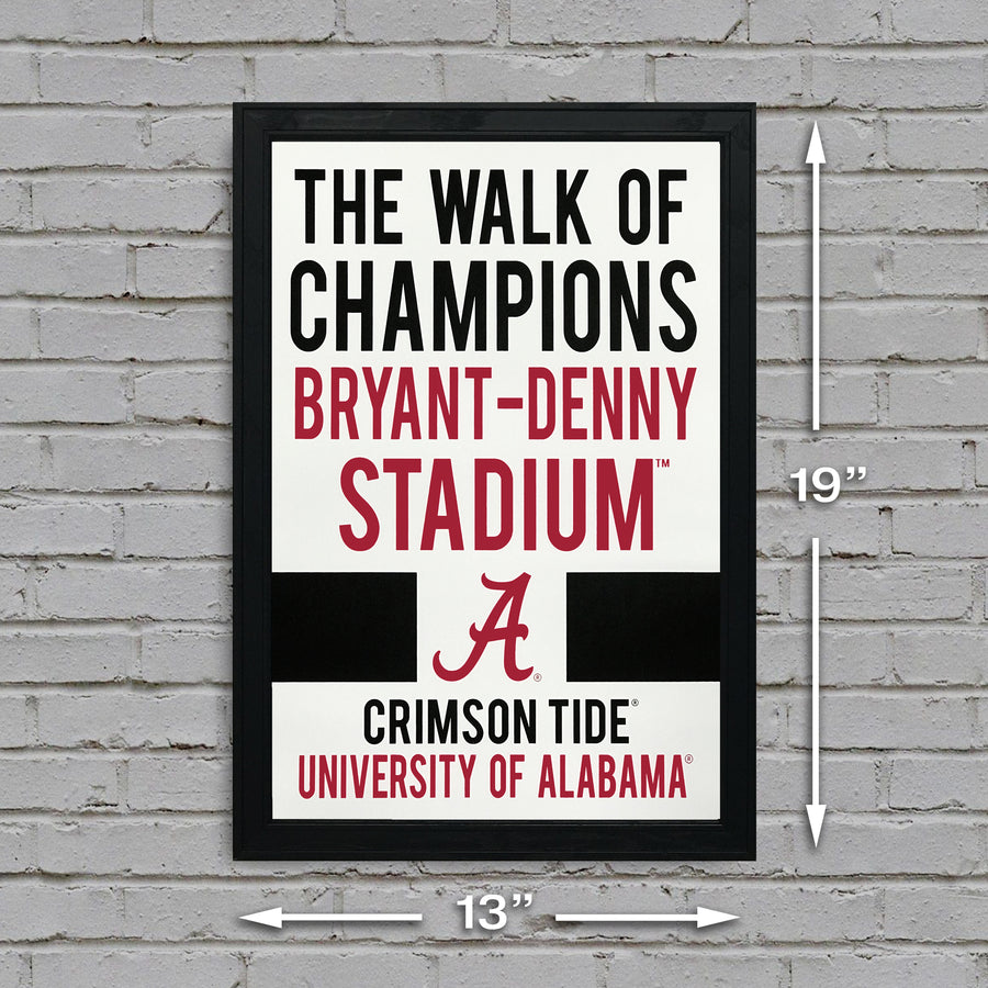 Limited Edition The Walk of Champions Alabama Crimson Tide Poster Art - 13x19"